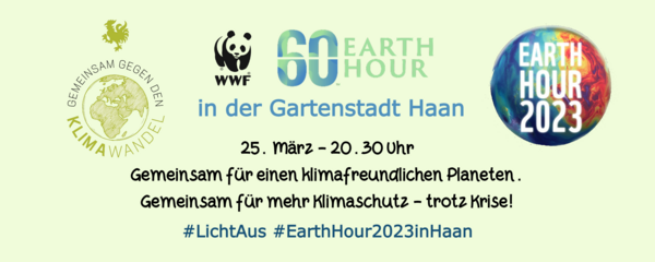 Teelichtbanderole Earth Hour 2023