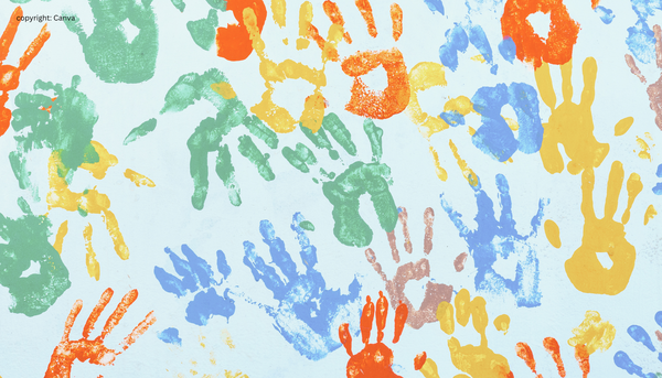 Bunte Kinderhandabdr�cke