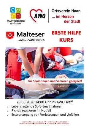 Erste Hilfe mit der AWO und den Maltesern 
