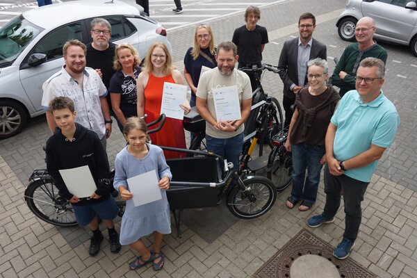 STADRADELN Haan_ Gruppenbild Preistr&auml;ger_innen
