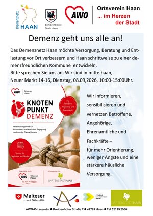 Demenz geht uns alle an! Begegnung und Austausch in mitte.haan